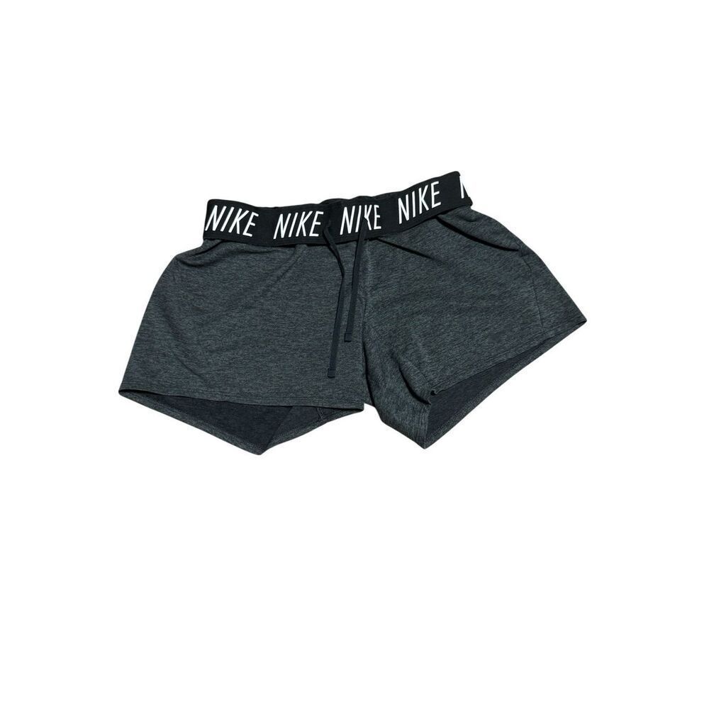 Nike Women's Dark Gray Athletic Shorts with Logo Waistband | XS